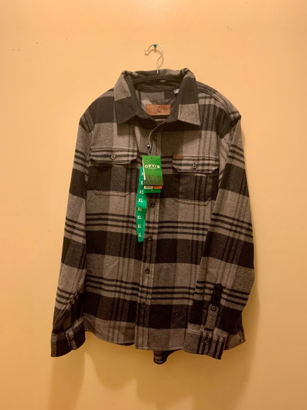 Men's Orvis NWT Heavy Weight Flannel long sleeve shirt size XL